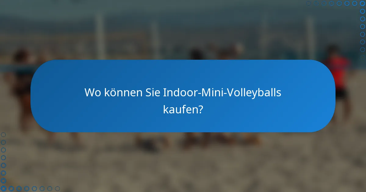Wo können Sie Indoor-Mini-Volleyballs kaufen?